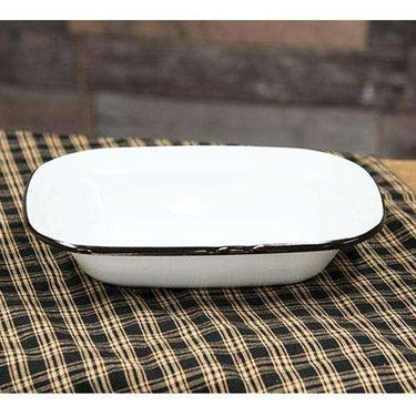 Black Rim Enamel Baking Dish - The Fox Decor